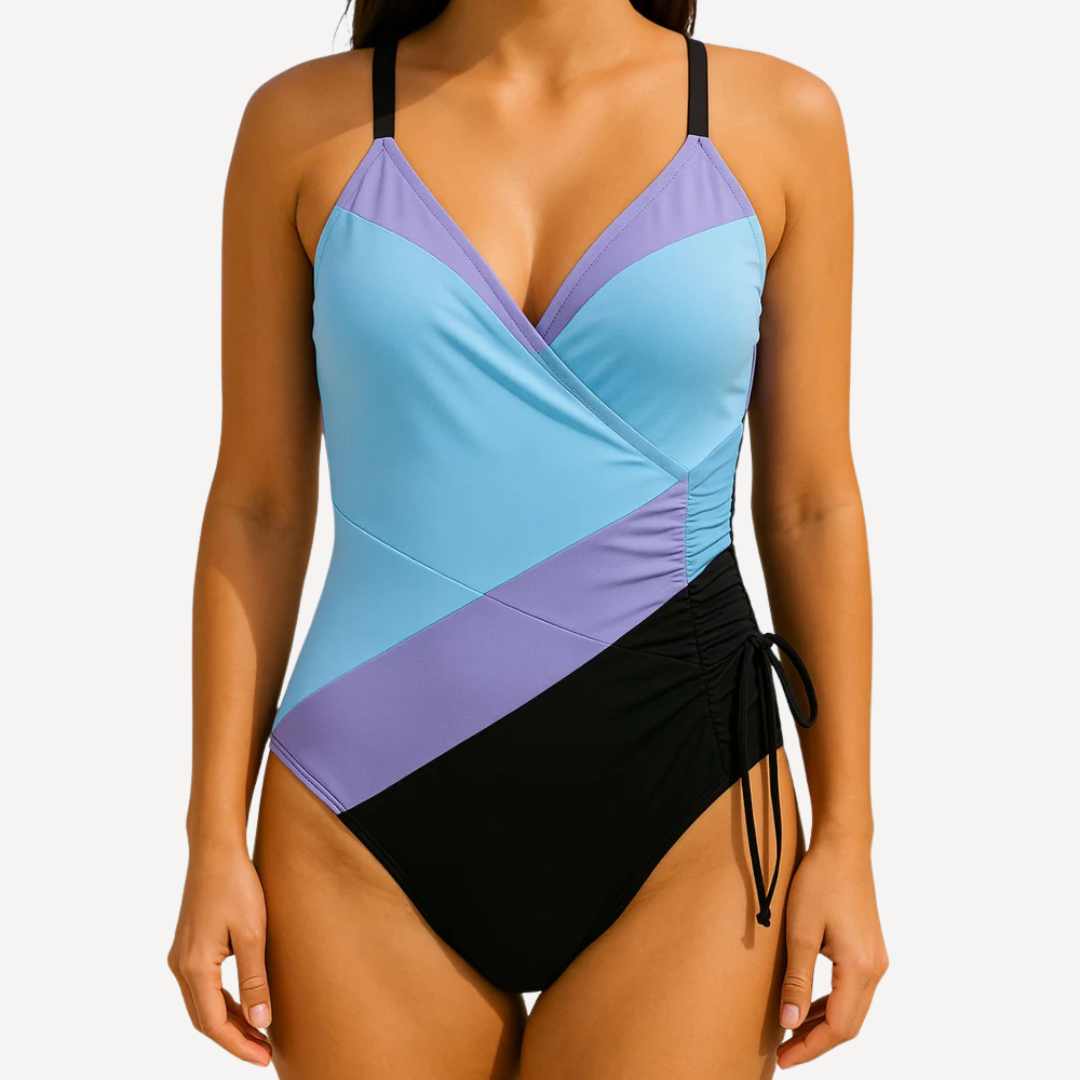 LA VENECIA | Marina™ - Bañador Cruzado con Estampado Colorido
