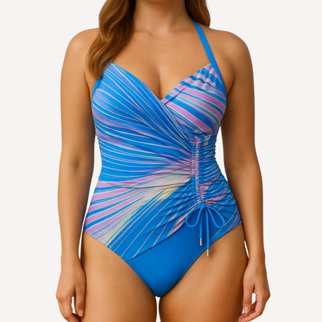 LA VENECIA | Marina™ - Bañador Cruzado con Estampado Colorido