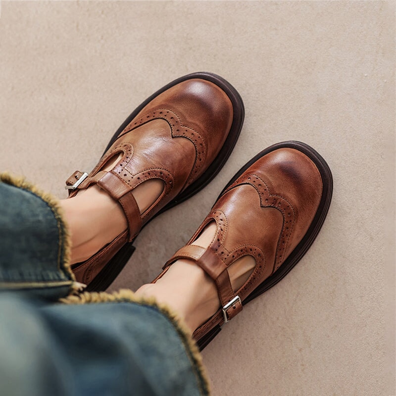 LA VENECIA | María™ - Elegantes Mary Janes de Cuero