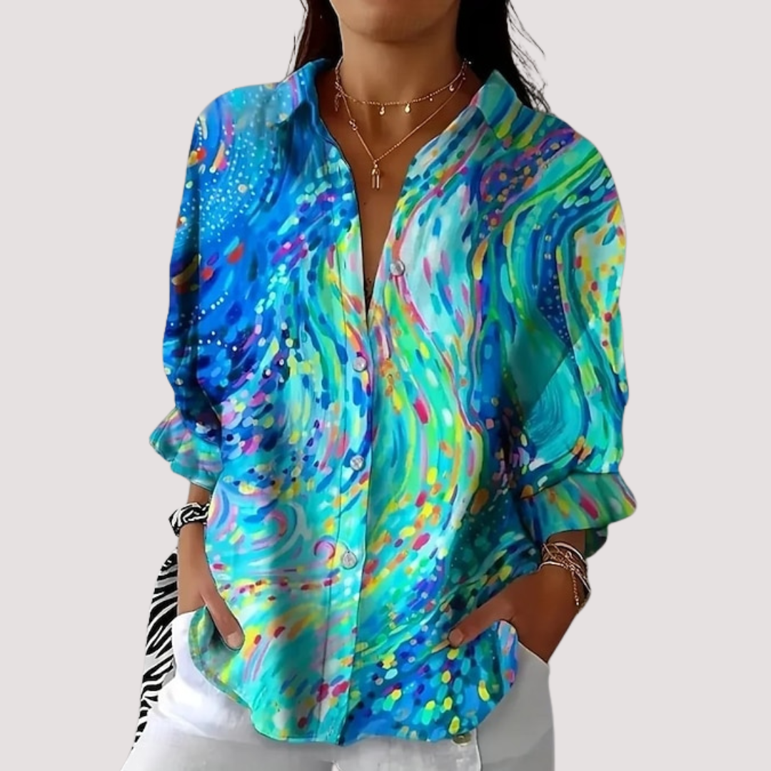 LA VENECIA | Magdalena™ - Blusa con Abstracto en Acuarela