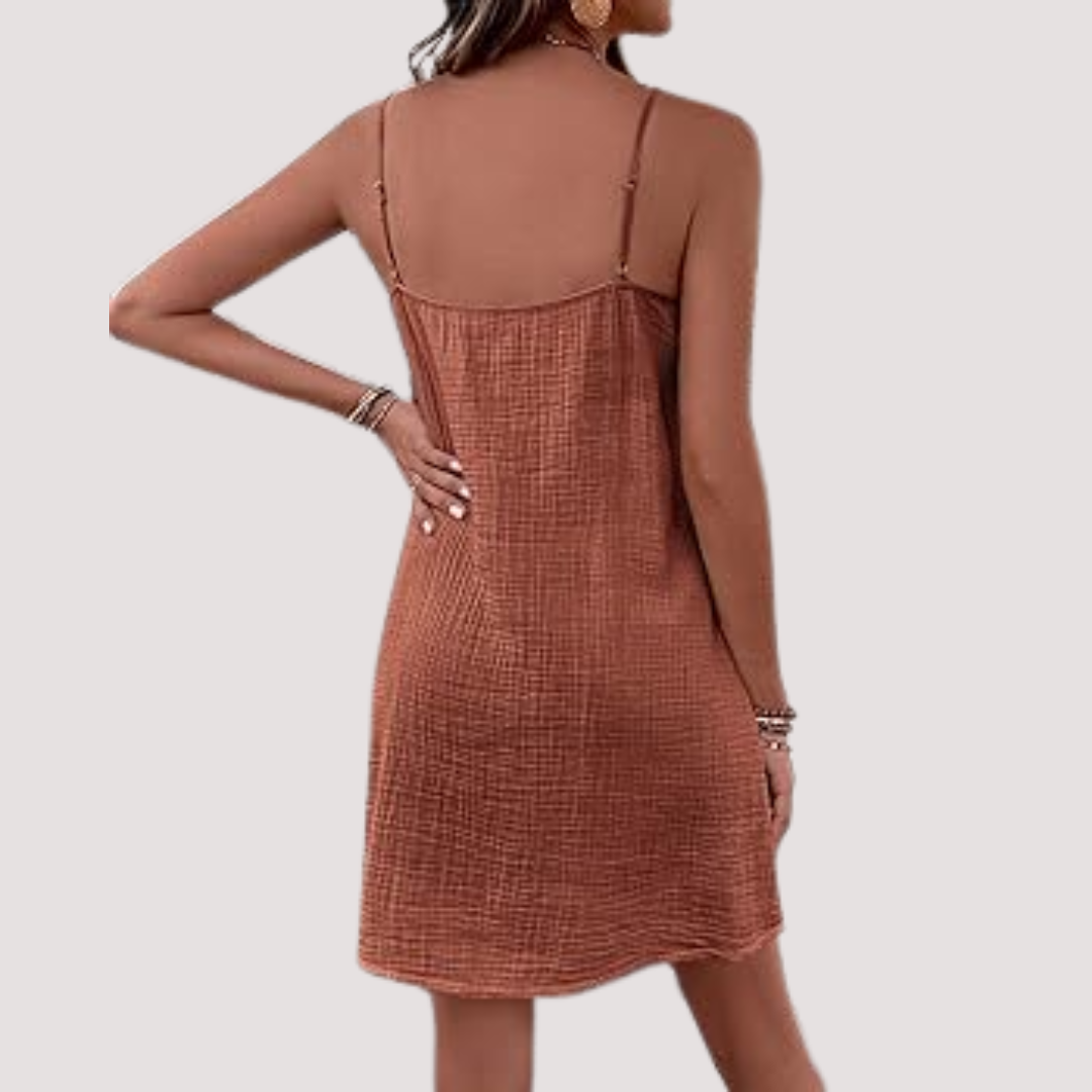 LA VENECIA | Estefanía™ - Vestido sin Mangas de Corte Transpirable con Cuello en V