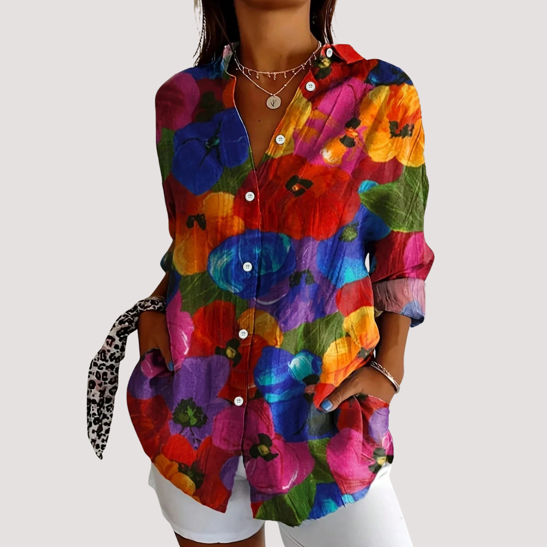 LA VENECIA | Verónica™ - Blusa colorida con estampado divertido