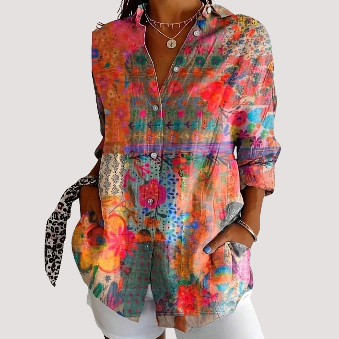 LA VENECIA | Verónica™ - Blusa colorida con estampado divertido