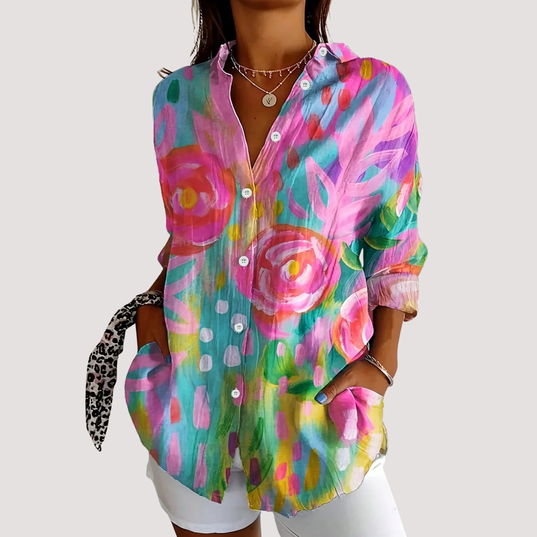 LA VENECIA | Verónica™ - Blusa colorida con estampado divertido